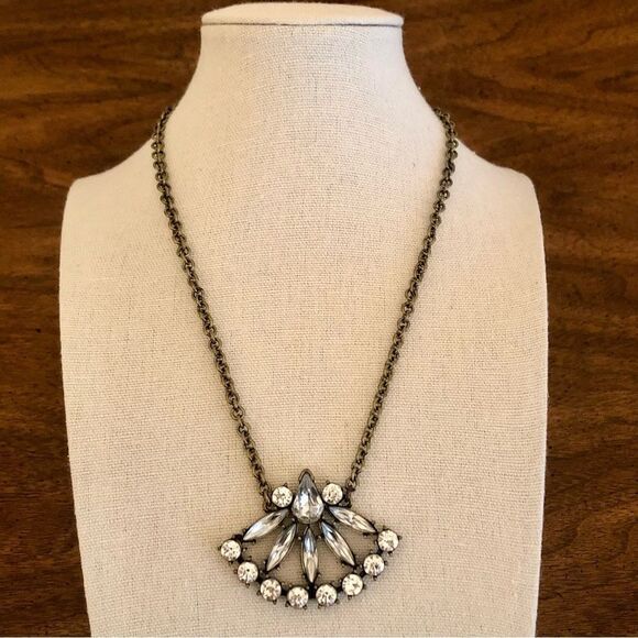Banana Republic | Rhinestone Statement Necklace | 17” Adjustable - Picture 1 of 4